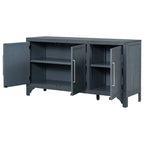 60W Cabinet Sideboard with Adjustable Shelves and Pine veneer - N/A