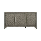 60W Cabinet Sideboard with Adjustable Shelves and Pine veneer - N/A