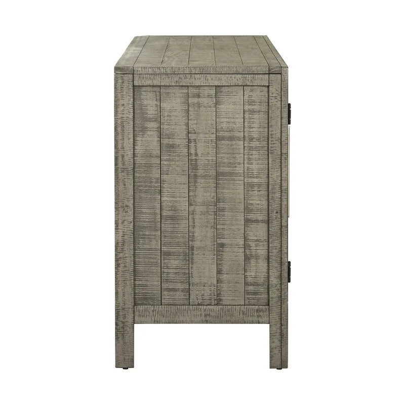 60W Cabinet Sideboard with Adjustable Shelves and Pine veneer - N/A