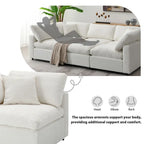 U Shaped Convertible Sectional Sofa with Ottoman