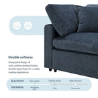 U Shaped Convertible Sectional Sofa with Ottoman