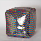 Reversible Sequin Mermaid Pouf