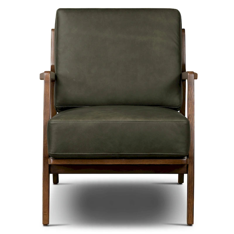 Poly & Bark Verity Leather Lounge Chair - Full Grain Genuine Italian Leather