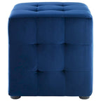 Porch & Den Croeni Velvet Tufted Cube Ottoman
