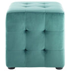 Porch & Den Croeni Velvet Tufted Cube Ottoman