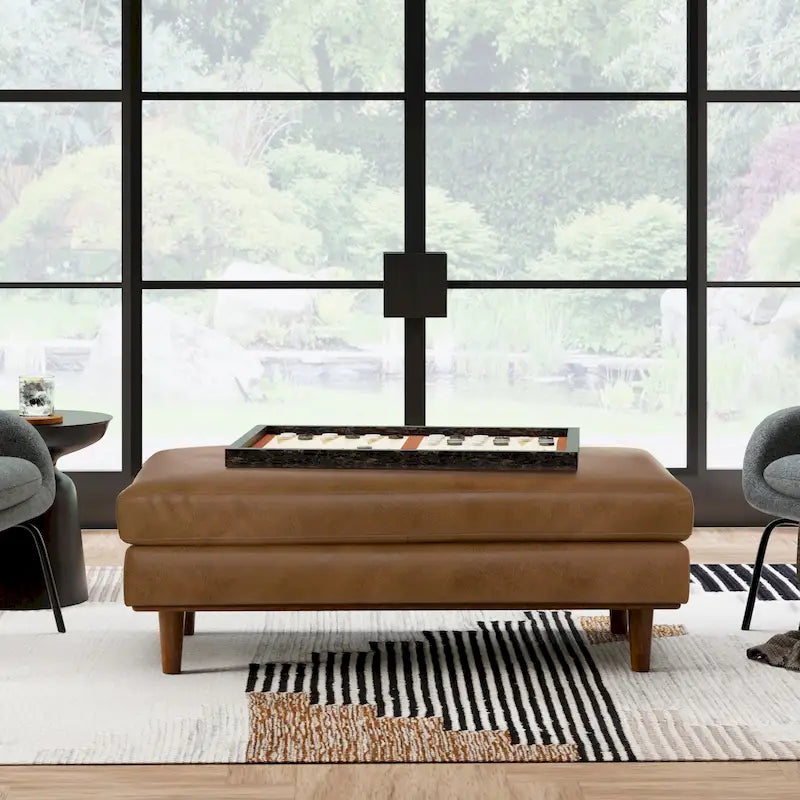WYNDENHALL Brixley 49 inch Wide Mid-Century Modern Table Ottoman