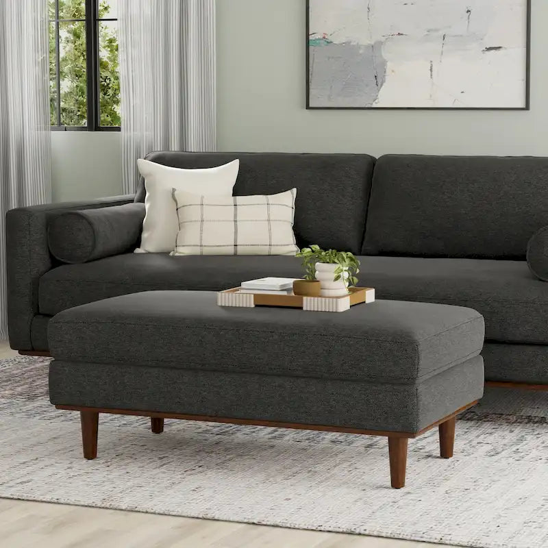 WYNDENHALL Brixley 49 inch Wide Mid-Century Modern Table Ottoman