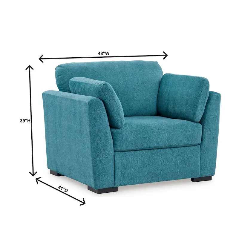 Roundhill Furniture Clareen Upholstered Chair-and-a-Half, Cutler Chair, Oversized Chair