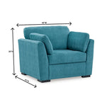 Roundhill Furniture Clareen Upholstered Chair-and-a-Half, Cutler Chair, Oversized Chair