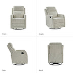 Diana Modern Polyester 360-degree Swivel Rocker Recliner Set of 2 by HULALA HOME