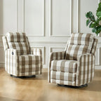 Diana Modern Polyester 360-degree Swivel Rocker Recliner Set of 2 by HULALA HOME