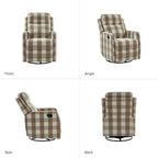 Diana Modern Polyester 360-degree Swivel Rocker Recliner Set of 2 by HULALA HOME