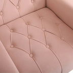 Upholstered Wingback Chair with Matching Ottoman – Gold Legs, Spring Support