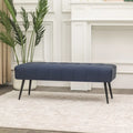Adeco 41 Inches Faux Leather Ottoman Bench for Living Room