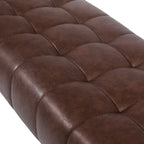 Adeco 41 Inches Faux Leather Ottoman Bench for Living Room