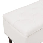 COZYMAN Tufted Storage Bench, Upholstered Ottoman with Storage for Bedroom - 50.8 W X 17.1 D X 18.3 H