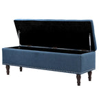 COZYMAN Tufted Storage Bench, Upholstered Ottoman with Storage for Bedroom - 50.8 W X 17.1 D X 18.3 H