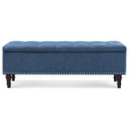 COZYMAN Tufted Storage Bench, Upholstered Ottoman with Storage for Bedroom - 50.8 W X 17.1 D X 18.3 H