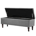 COZYMAN Tufted Storage Bench, Upholstered Ottoman with Storage for Bedroom - 50.8 W X 17.1 D X 18.3 H