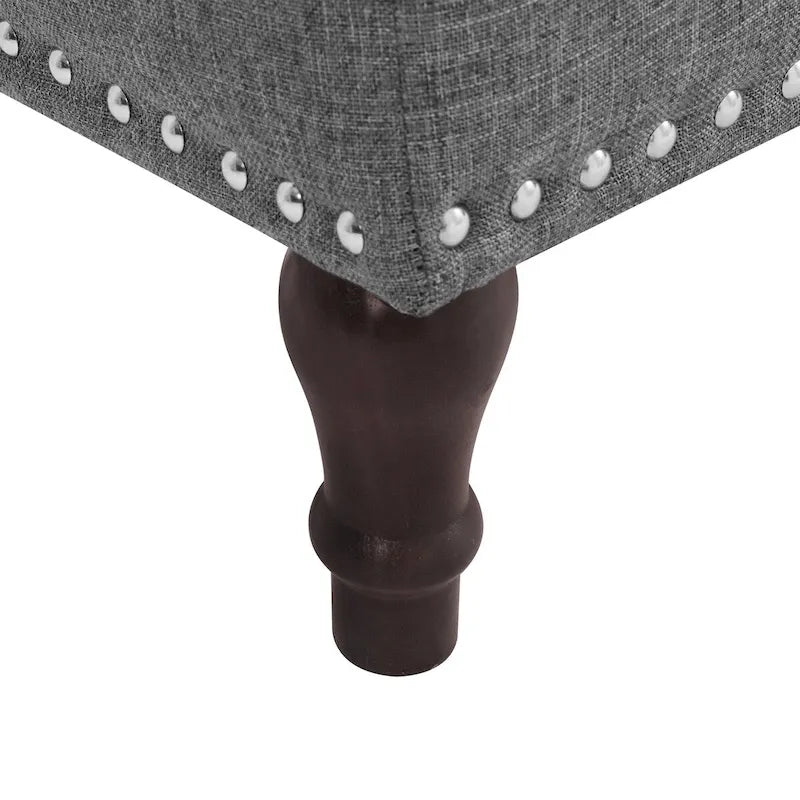 COZYMAN Tufted Storage Bench, Upholstered Ottoman with Storage for Bedroom - 50.8 W X 17.1 D X 18.3 H