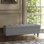 COZYMAN Tufted Storage Bench, Upholstered Ottoman with Storage for Bedroom - 50.8 W X 17.1 D X 18.3 H