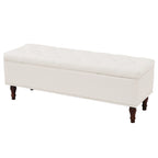 COZYMAN Tufted Storage Bench, Upholstered Ottoman with Storage for Bedroom - 50.8 W X 17.1 D X 18.3 H