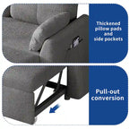 Moasis L-shaped 3-seater Reversible Sectional Sofa Bed Sleeper with Storage and Cushions