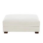 Modern Corduroy Fabric Oversized Accent Ottoman