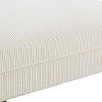 Modern Corduroy Fabric Oversized Accent Ottoman
