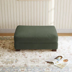 Modern Corduroy Fabric Oversized Accent Ottoman