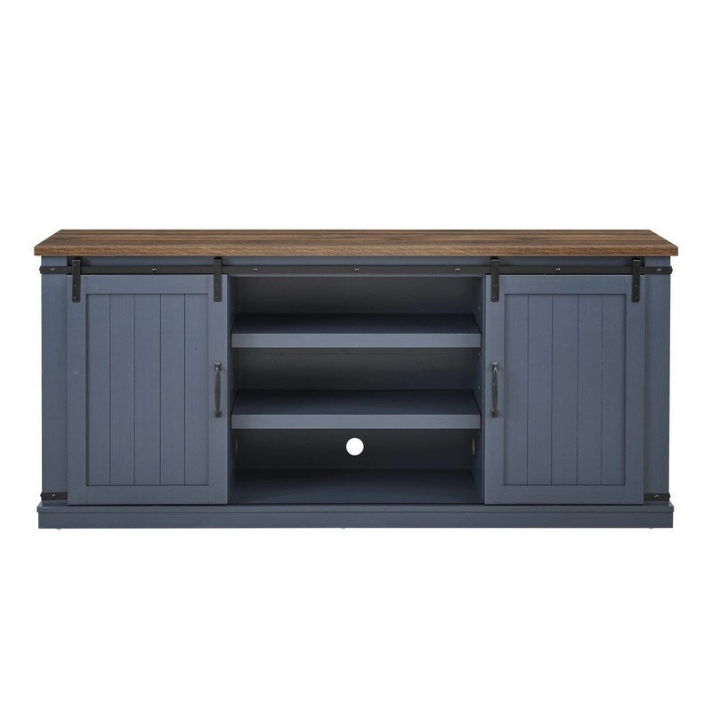 68 inch Rustic Barn Door TV Stand for TVs up to 75 Inches
