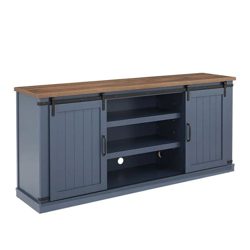 68 inch Rustic Barn Door TV Stand for TVs up to 75 Inches