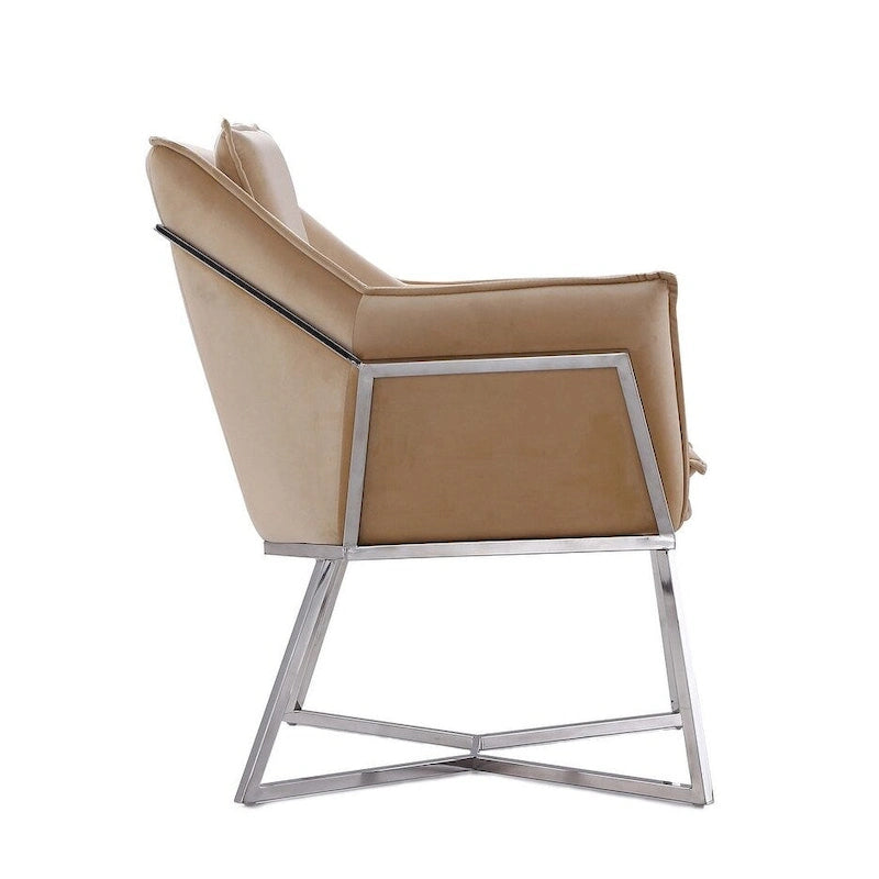 Origami Velvet Accent Chair