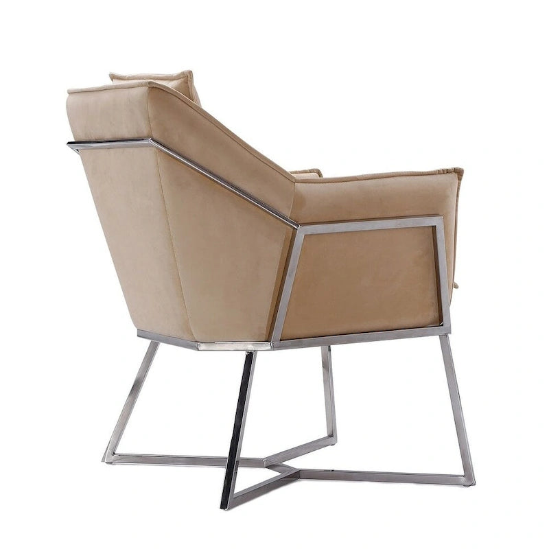 Origami Velvet Accent Chair