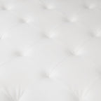 Studio Designs Home Camber Metal and Tufted Leather Large Cocktail Ottoman