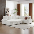 Modular Storage Sectional Sofa Couch Free Combination L/U Shaped Corduroy Upholstered Convertible Sleeper Sofabed Daybed