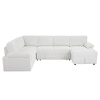 Modular Storage Sectional Sofa Couch Free Combination L/U Shaped Corduroy Upholstered Convertible Sleeper Sofabed Daybed