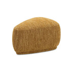 Pebble 26" Rounded Triangle Cocktail Ottoman – Mustard Yellow Tweed, 250 lb Capacity