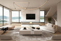 Function & Elegance: Modern LED-Lit Coffee Table with Glass Top