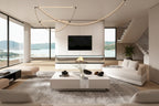 Function & Elegance: Modern LED-Lit Coffee Table with Glass Top