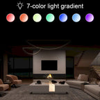 Modern LED-Lit Coffee Table with Tempered Glass Top & 2 Drawers – 7-Color LED