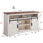 Farmhouse Wood TV Stand, Highboy Entertainment Center, Media Console