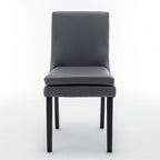 Modern Dining Chairs with Solid Wood Legs (Set of 2)