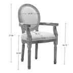 Upholstered Fabric Dining Armchair Set of 2