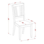 East West Furniture Dining Table Set Contains a Rectangle Dining Table and Dining Chairs with a Bench (Chair Seat Type Options)