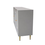 60-in Modern Blue/ Grey Lacquered 4 Door Wooden Sideboard Buffet Server Accent Storage Cabinet