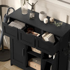 Wooden Floor Cabinet,with Drawers and Shelves Storage Cabinets,Accent Cabinet for Living Room,Bedroom