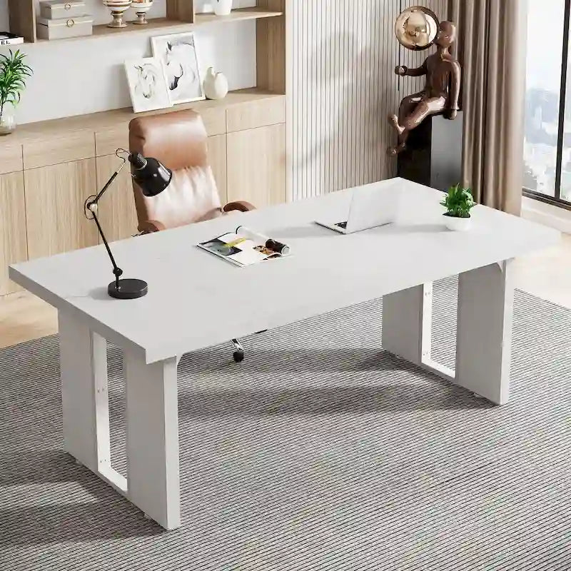 70.9 Executive Desk, Large Computer Office Desk Workstation