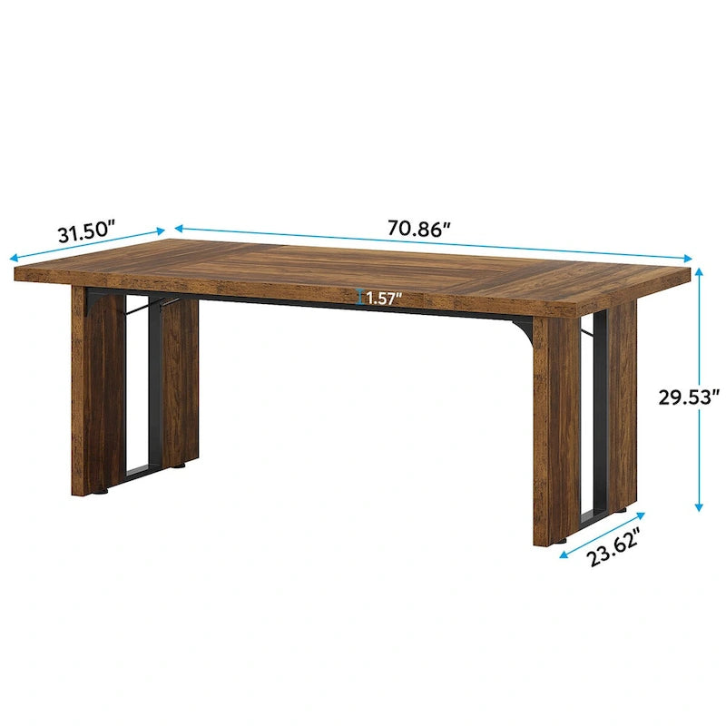 70.9 Executive Desk, Large Computer Office Desk Workstation