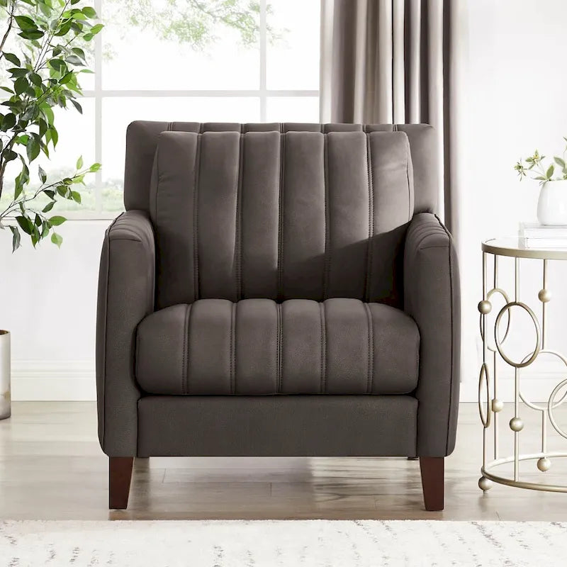 Hydeline Ennis Top Grain Leather Sofa Loveseat and Chair Set - Sofa, Loveseat, Chair